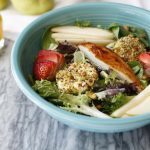 Pistachio Crusted Goat Cheese Medallion Salad