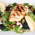 Marinated Grilled Chicken with Blackberry Salad