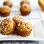 A plate of banana coconut muffins