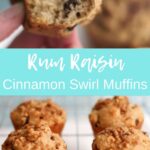 rum raisin cinnamon swirl muffins