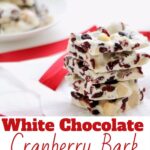 Graphic for white chocolate cranberry bark