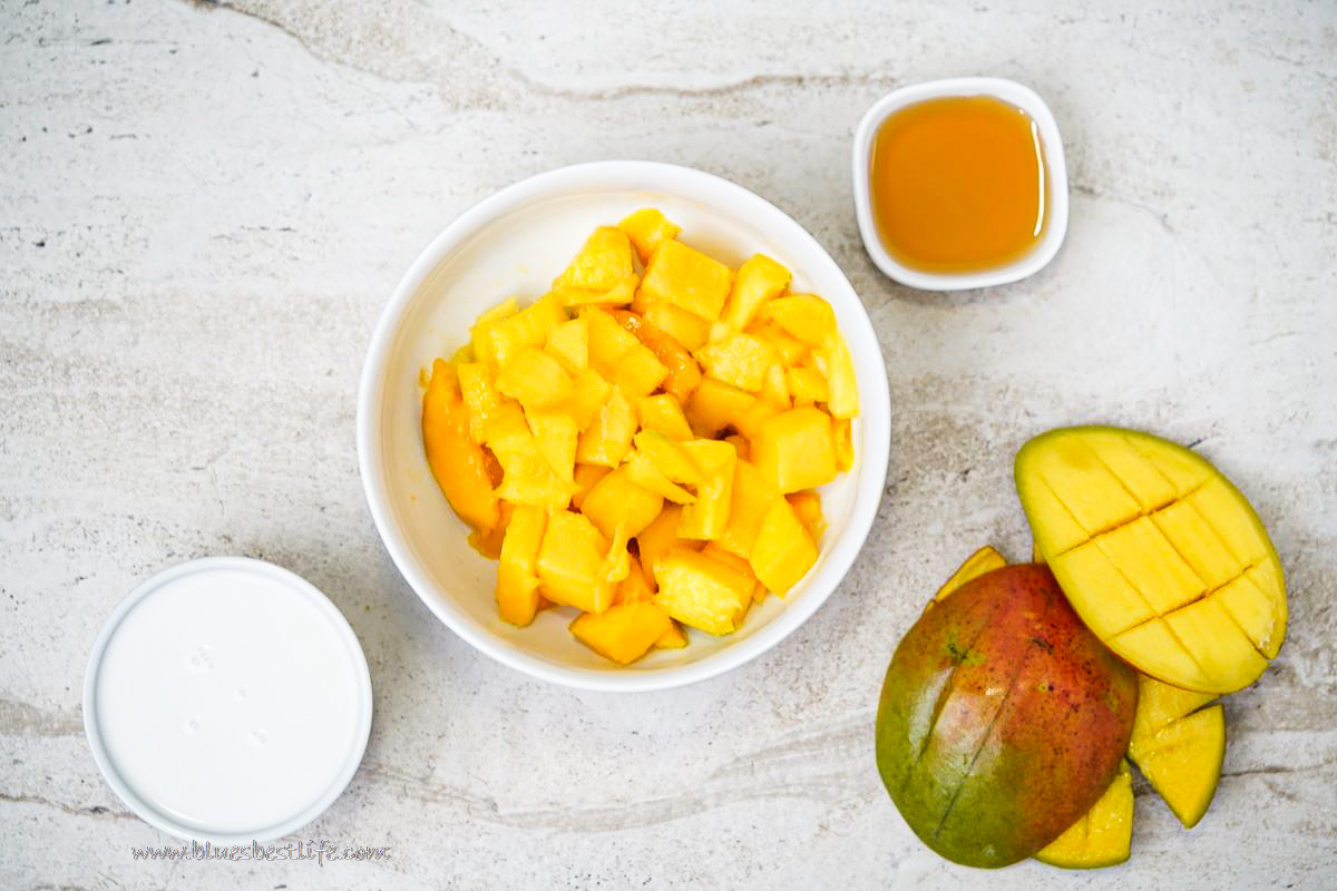 ingredients for mango popsicles