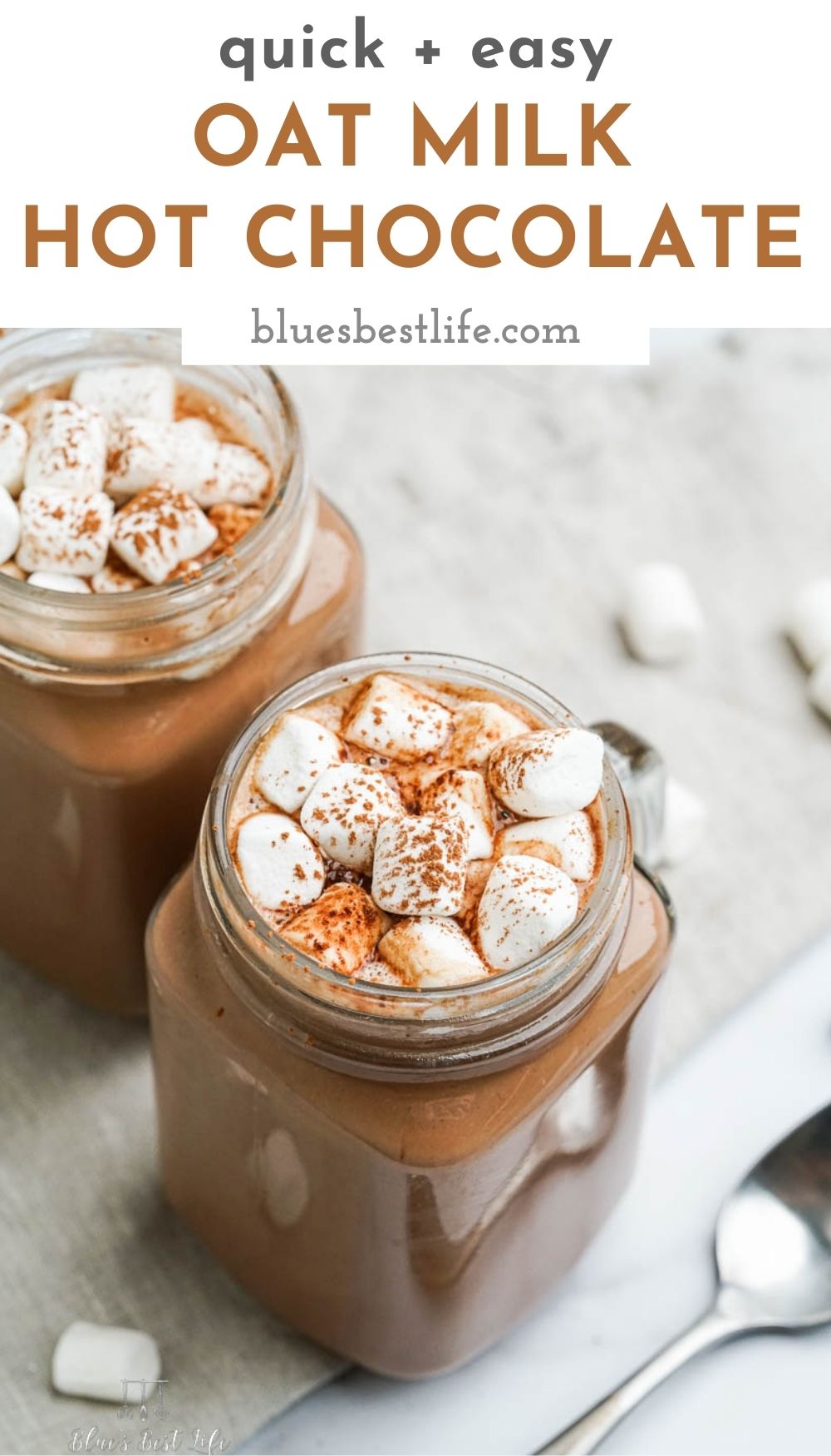 Creamy Oat Milk Hot Chocolate {Vegan} Blues Best Life