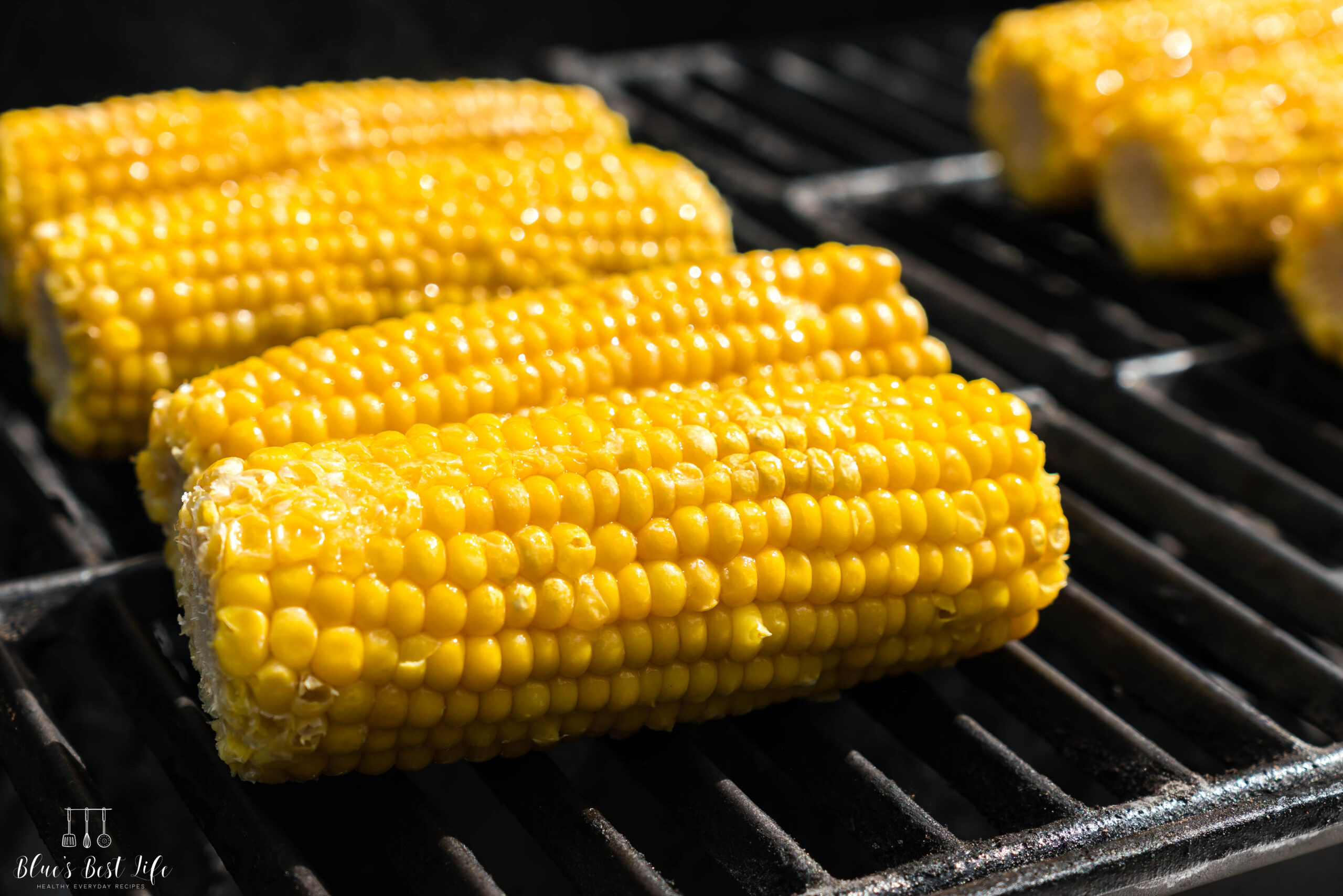 The corn on the grill. 