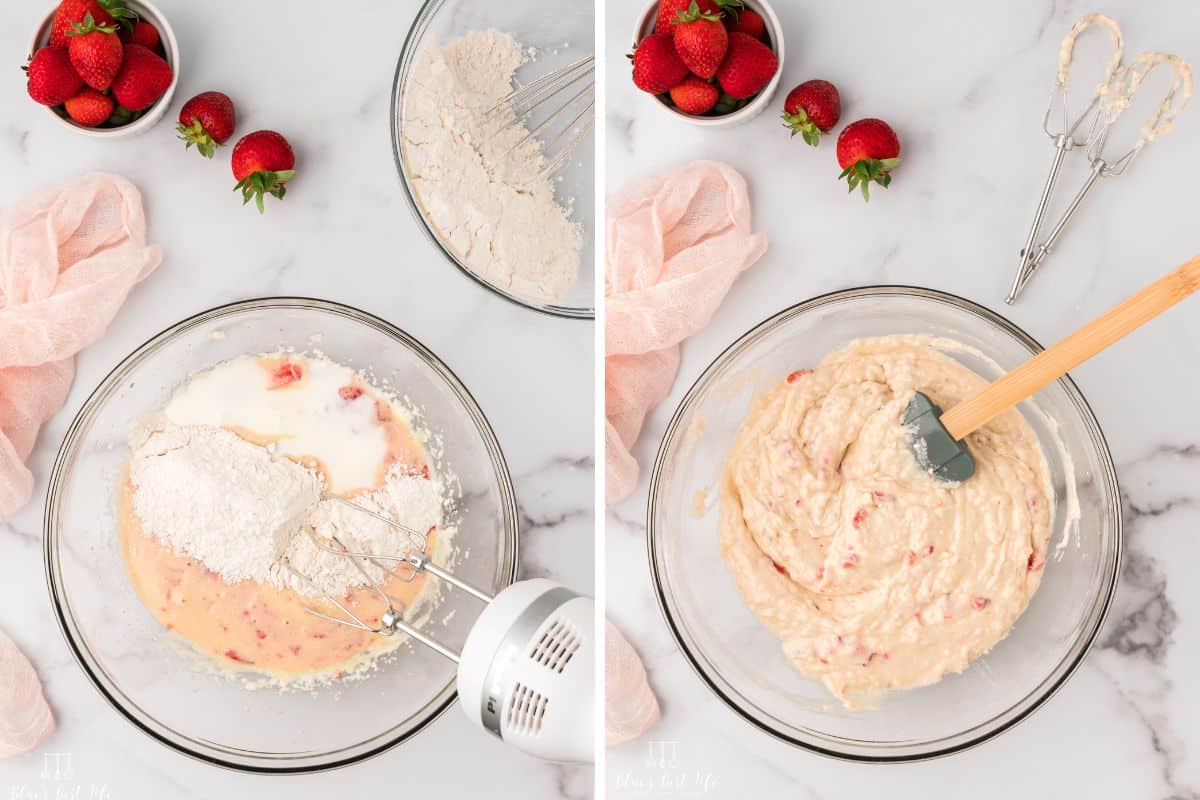 The strawberry cupcake batter.