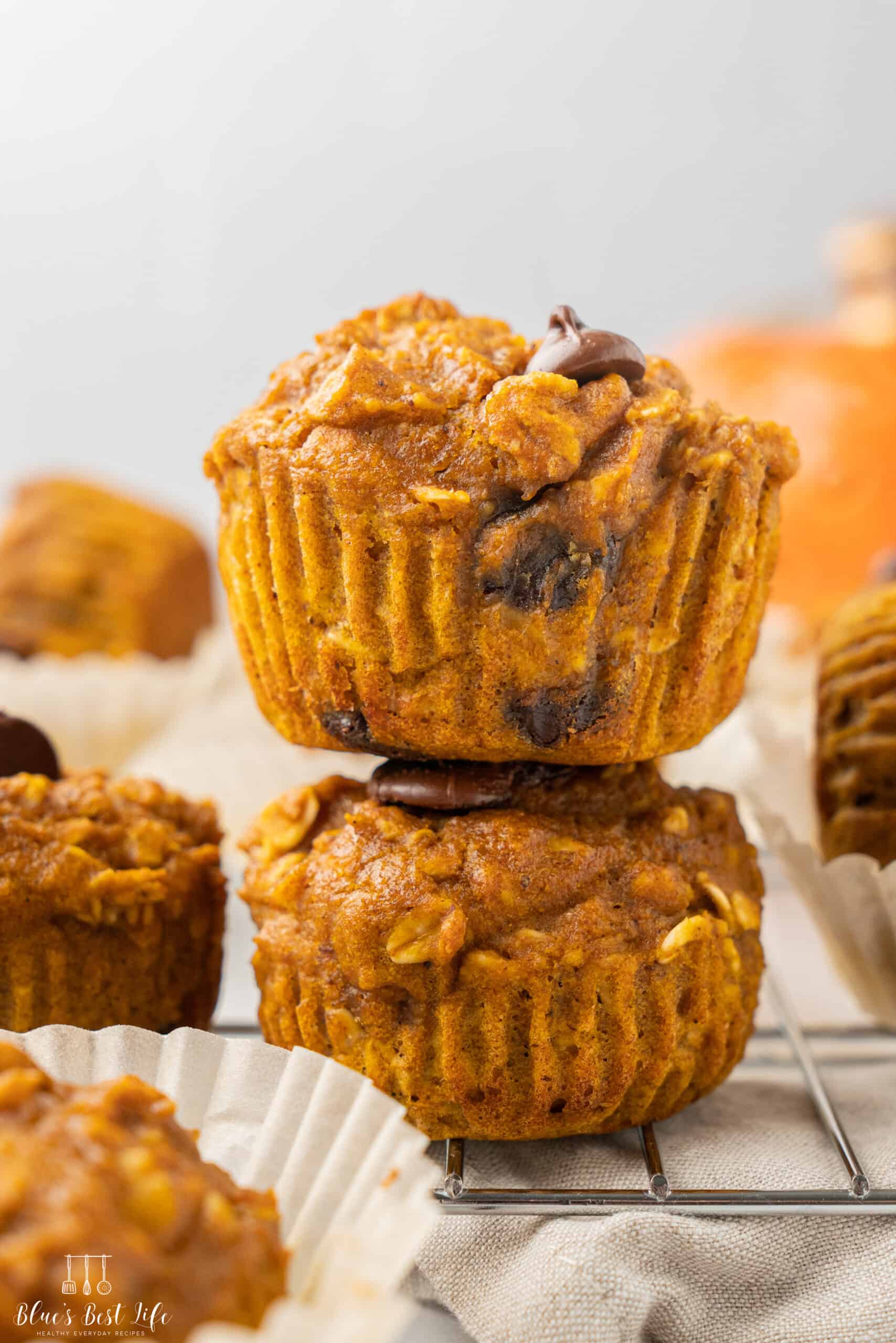 A stack of pumpkin muffins.