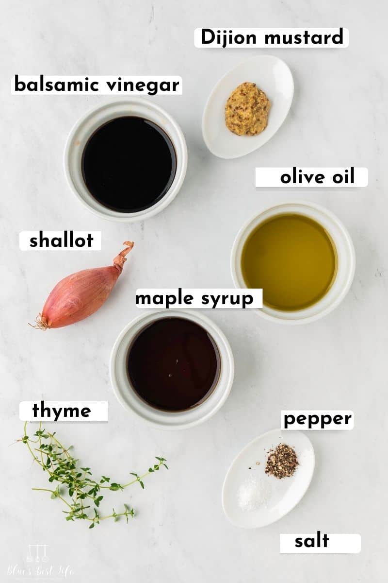 The ingredients for sweet balsamic dressing.