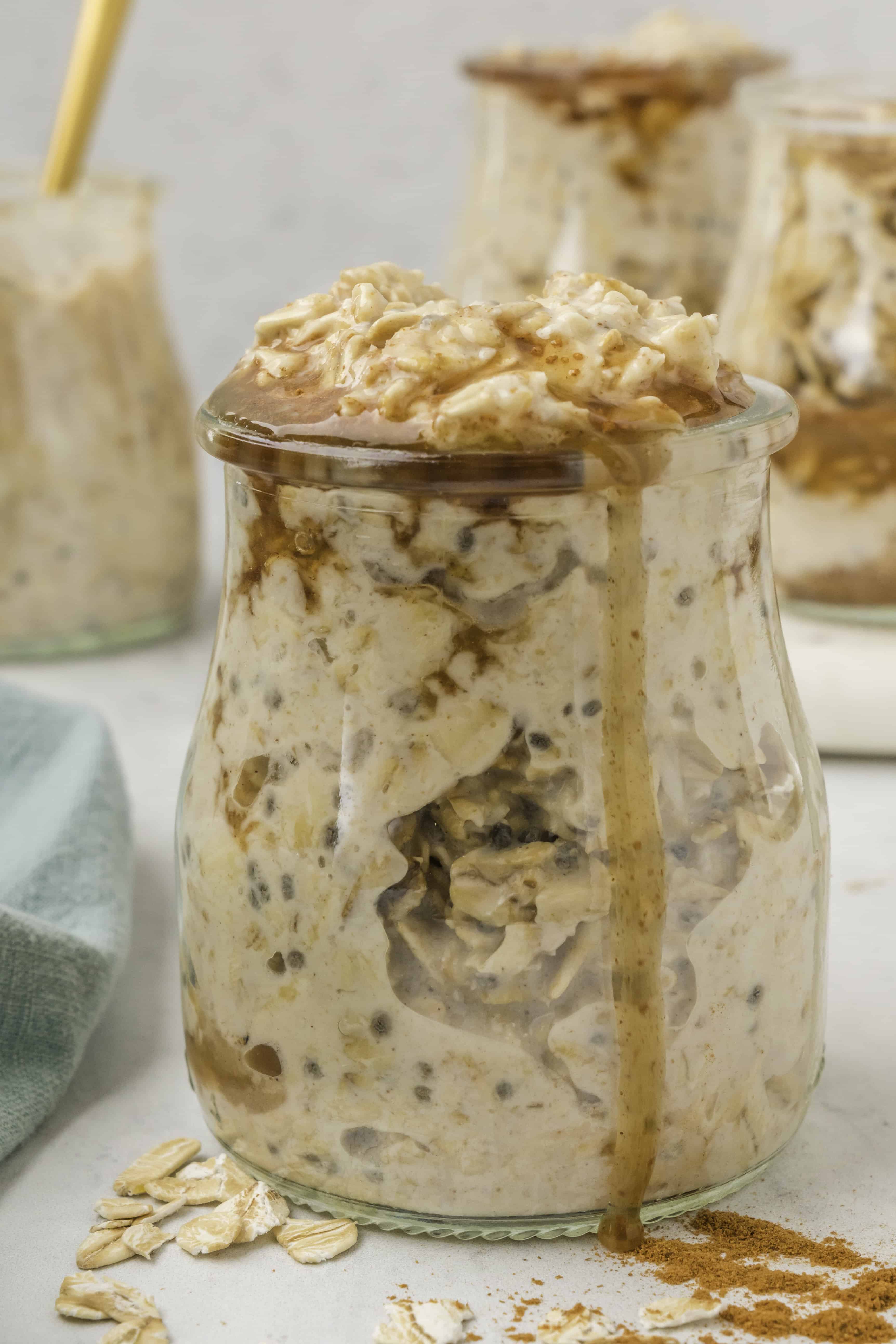 Vasetti In Vetro Per Overnight Oats 430ml - Confezione Da 2 Con Coperchi E Cucchiai - Meal Prep E Marmellate
