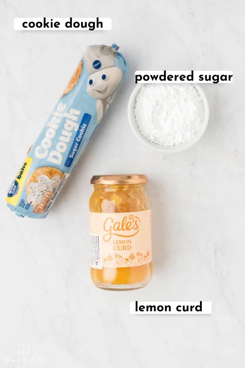 The ingredients to make the cookies. 