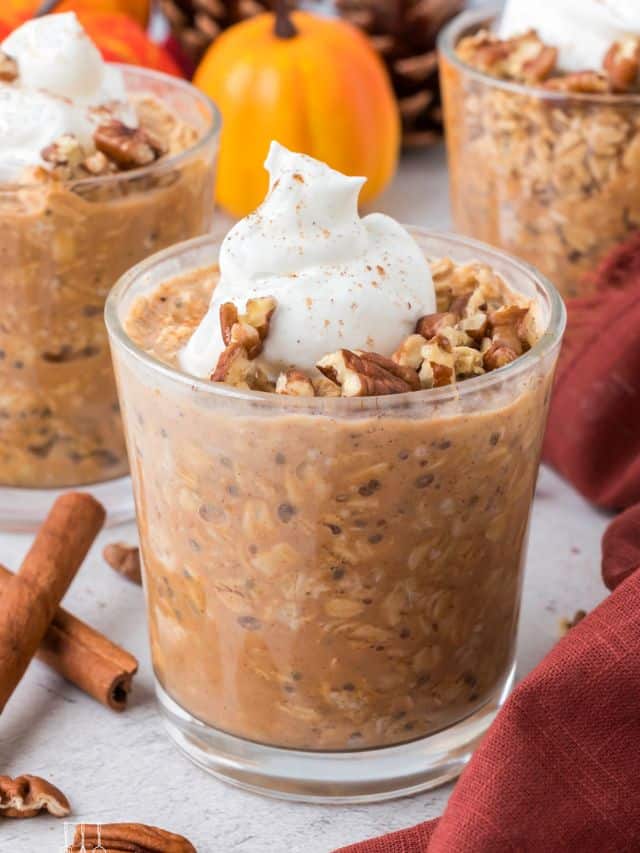 Healthy Pumpkin Pie Overnight Oats