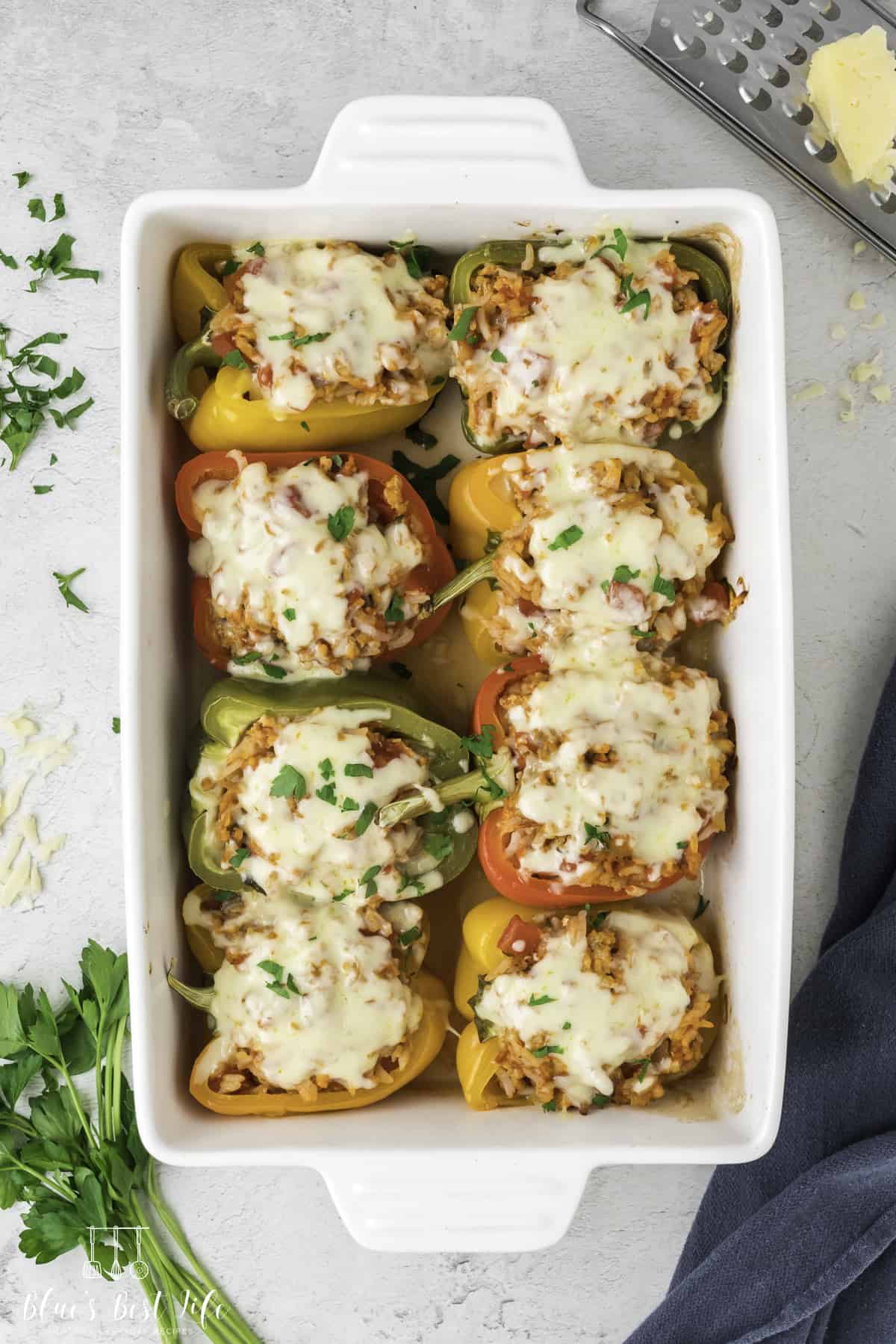 Easy Ground Chicken Stuffed Bell Peppers Recipe Blues Best Life