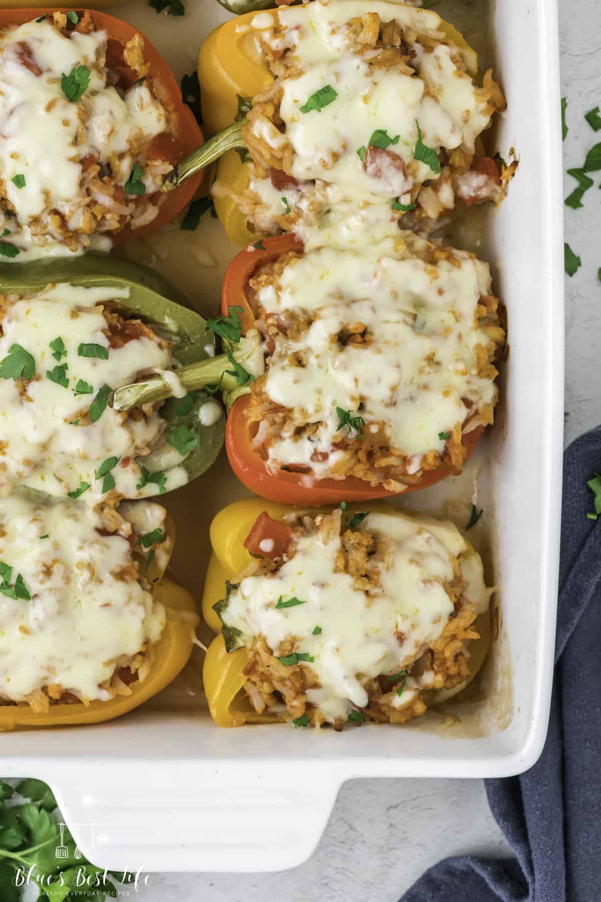 Easy Ground Chicken Stuffed Bell Peppers Recipe Blues Best Life
