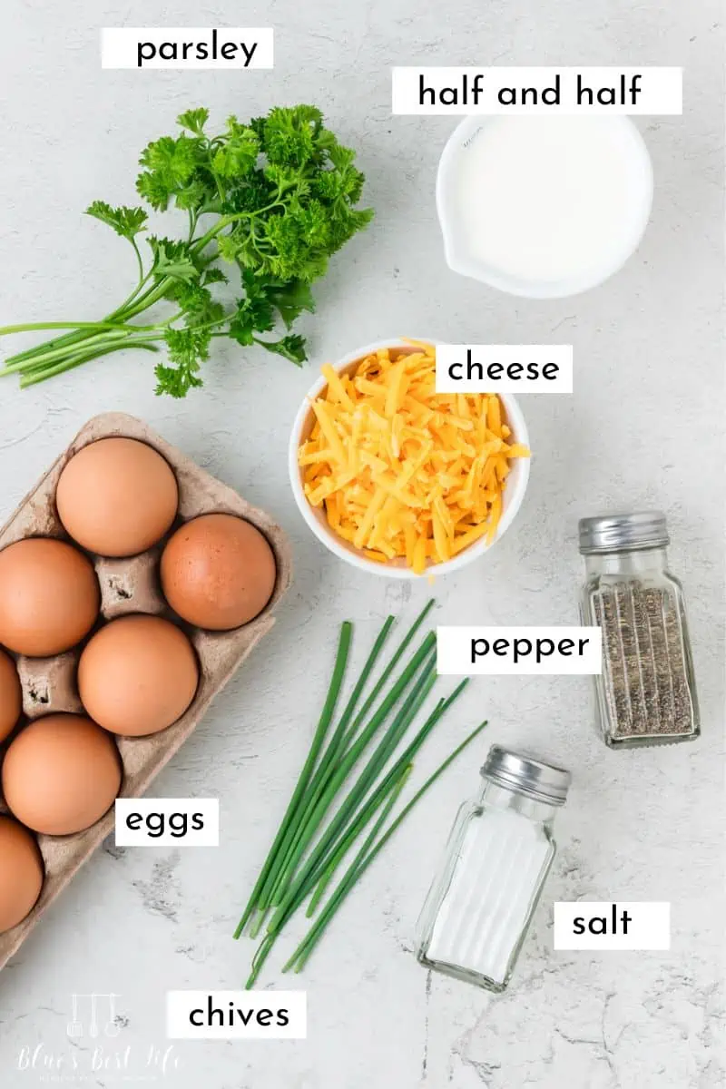 The ingredients to make sheet pan eggs. 