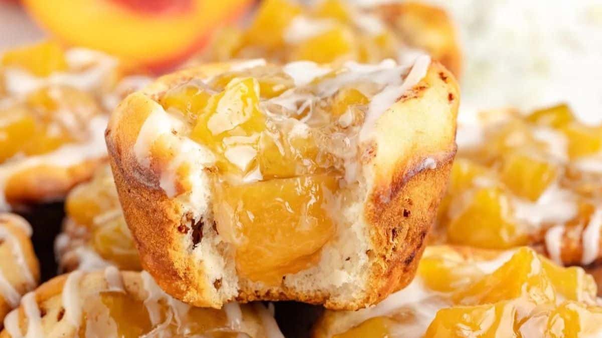 Two Ingredient Mini Peach Pies