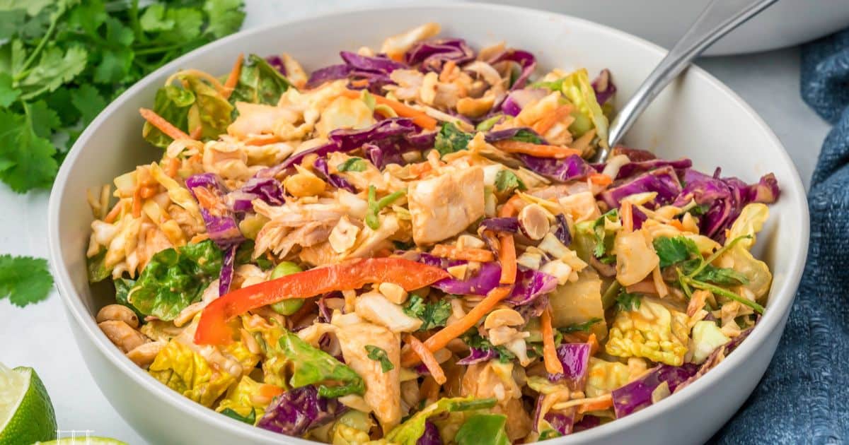 Thai Chicken Salad With Peanut Dressing - Blues Best Life