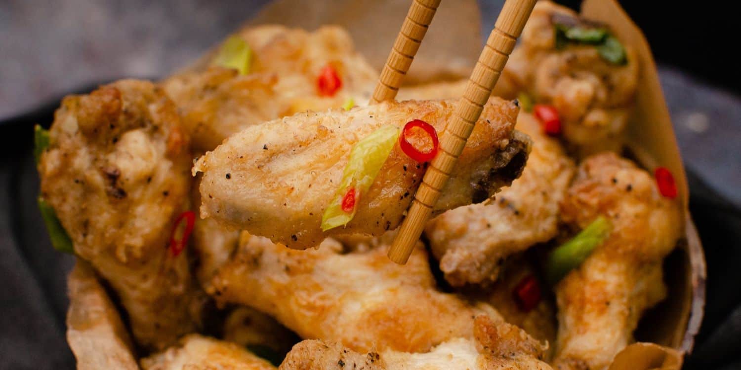 Salt and pepper chicken wings. 