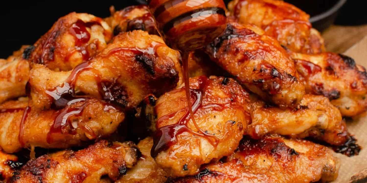 Honey garlic chicken wings. 