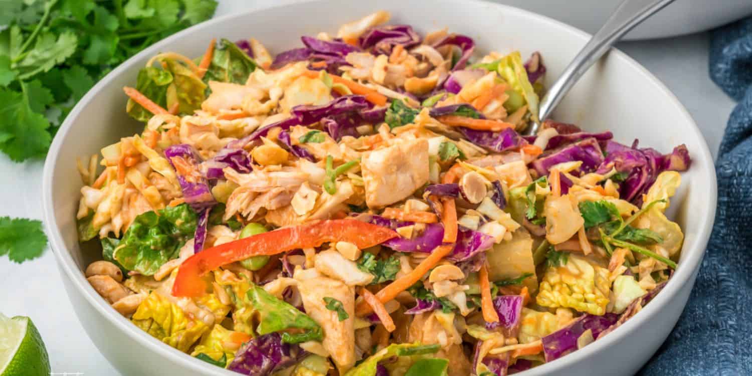 Thai Chicken Salad With Peanut Dressing