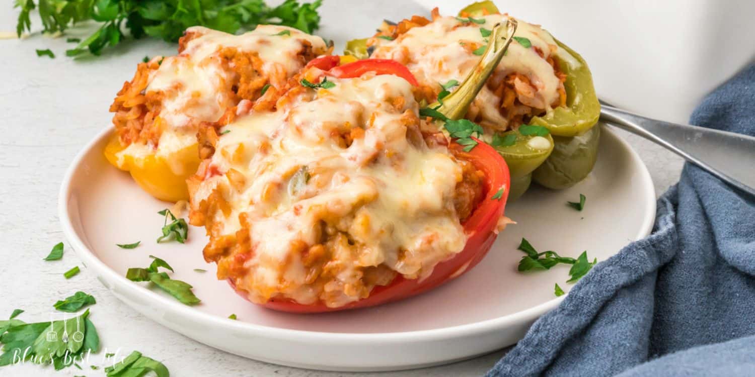 Ground Chicken Stuffed Bell Peppers