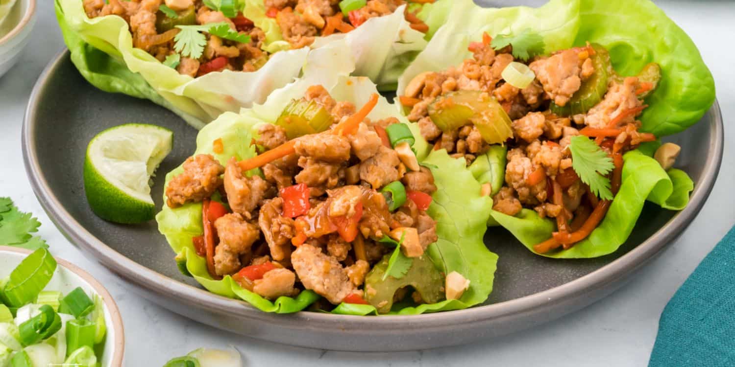 Asian Ground Chicken Lettuce Wraps