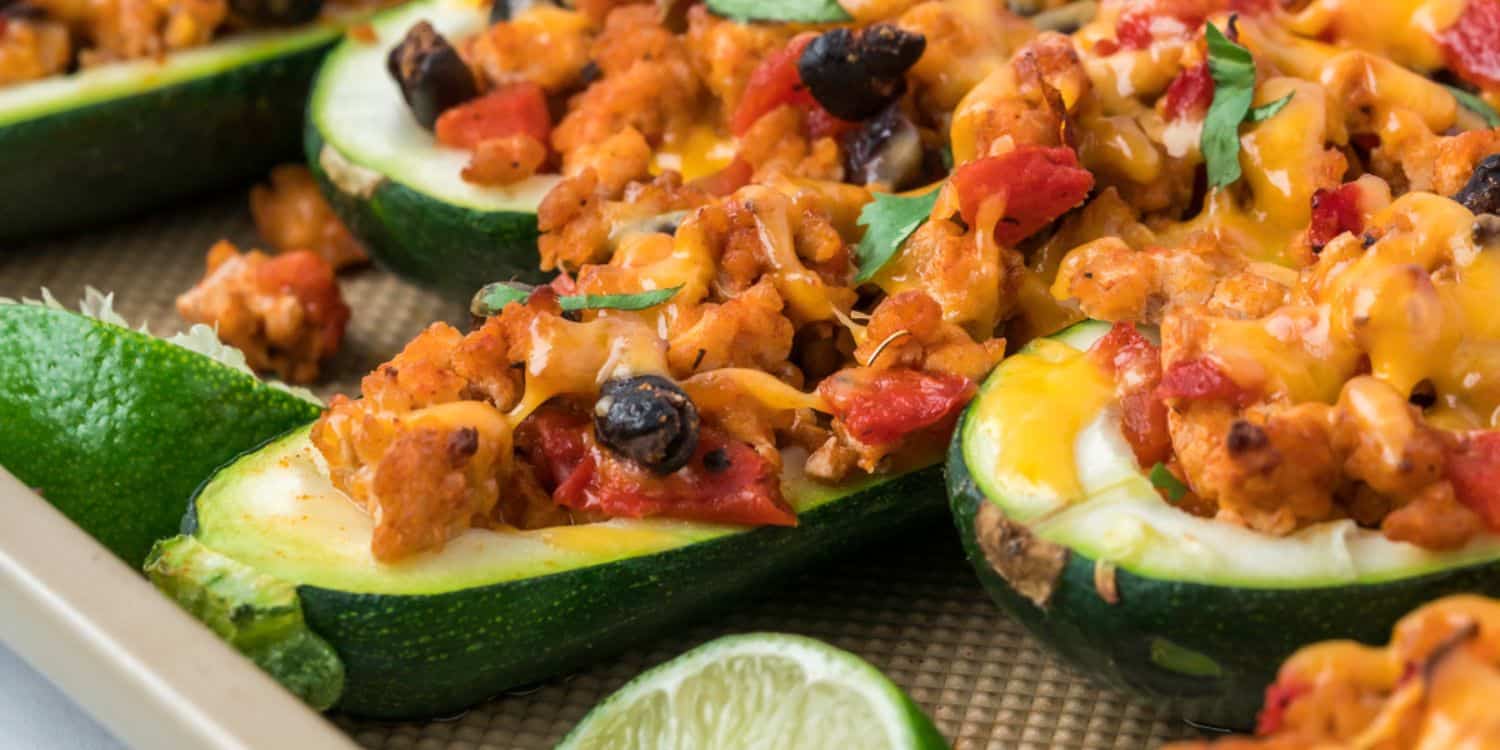 Easy Stuffed Zucchini Taco Boats