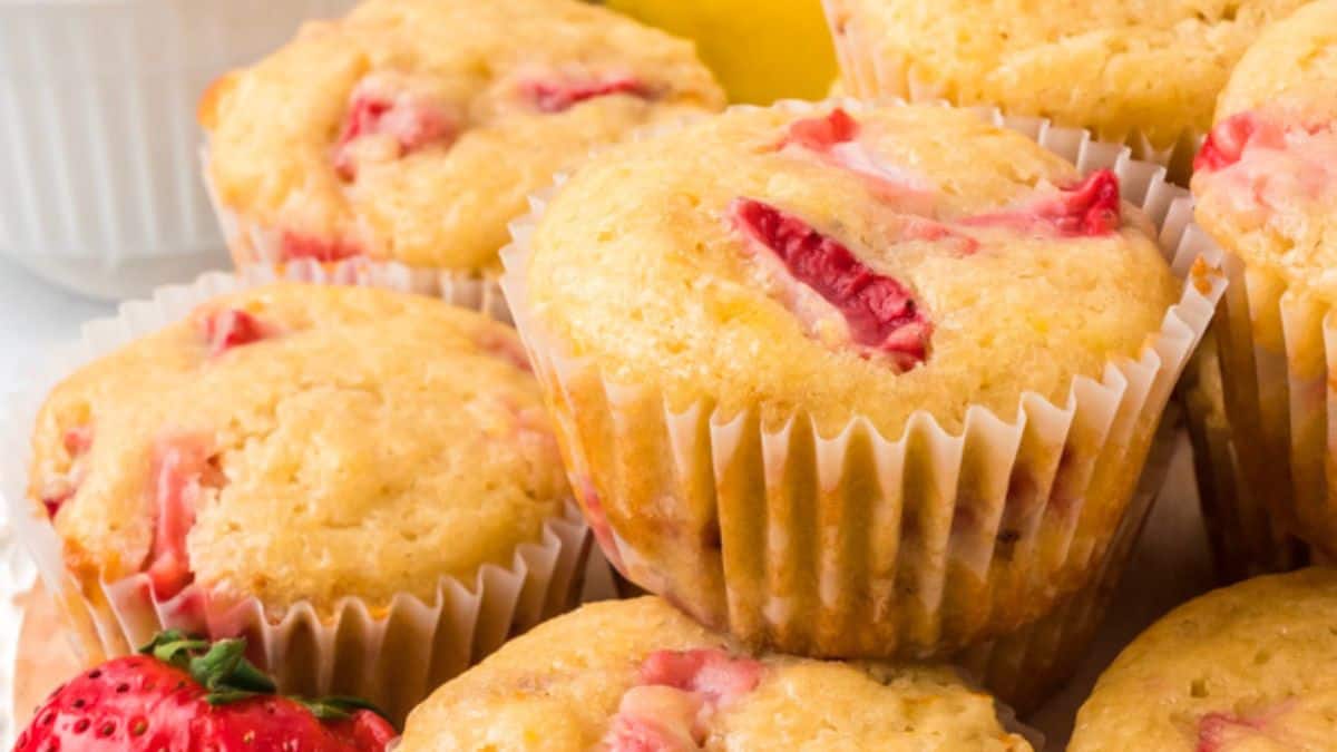 Strawberry Lemon Muffins