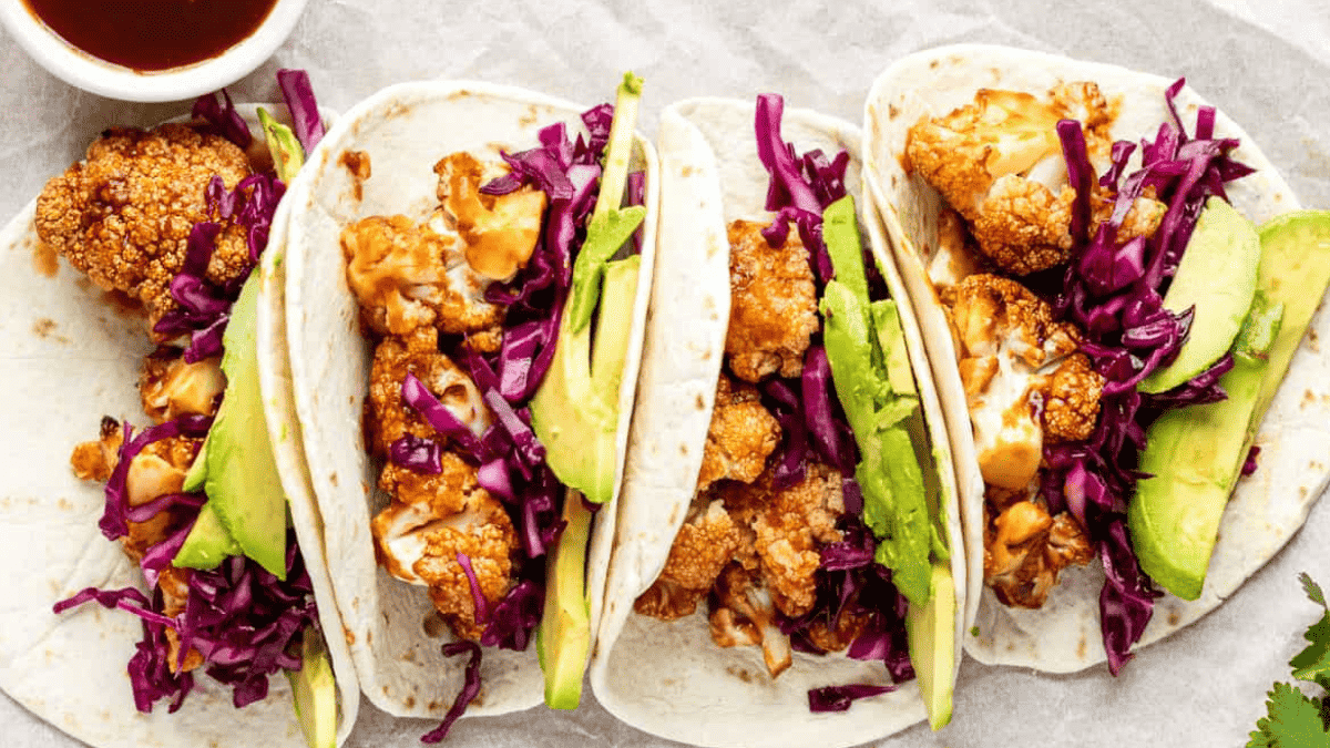 Roasted BBQ Cauliflower Tacos