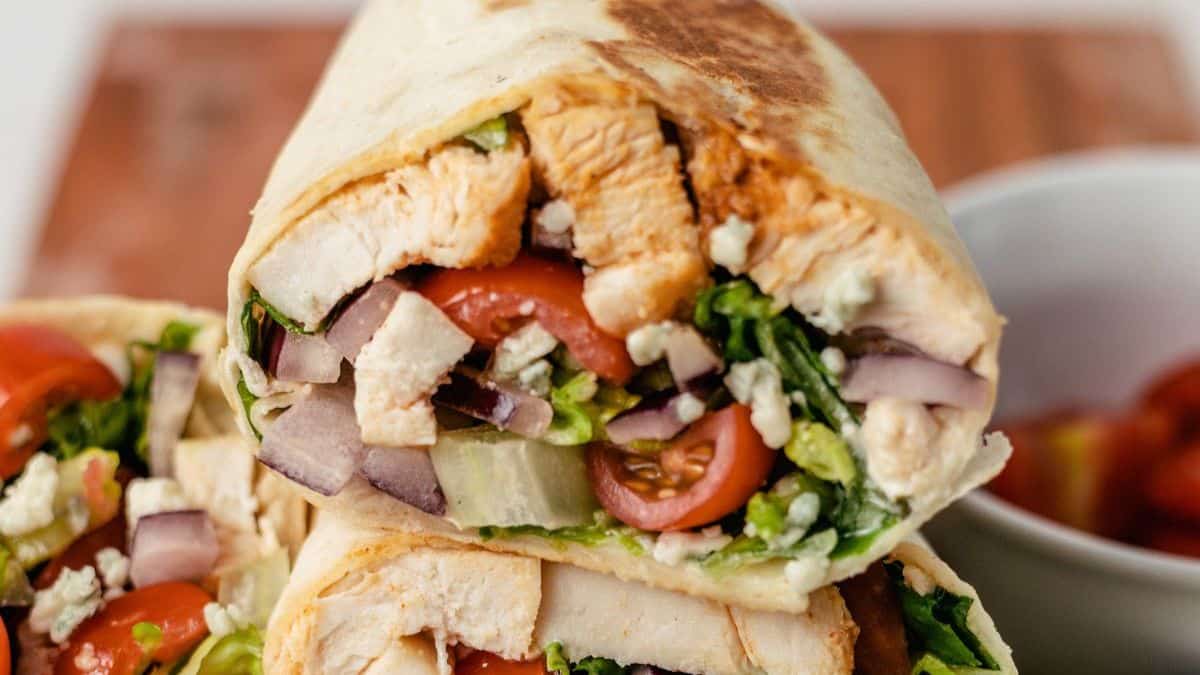 Buffalo Chicken Wrap (Air Fryer Recipe)