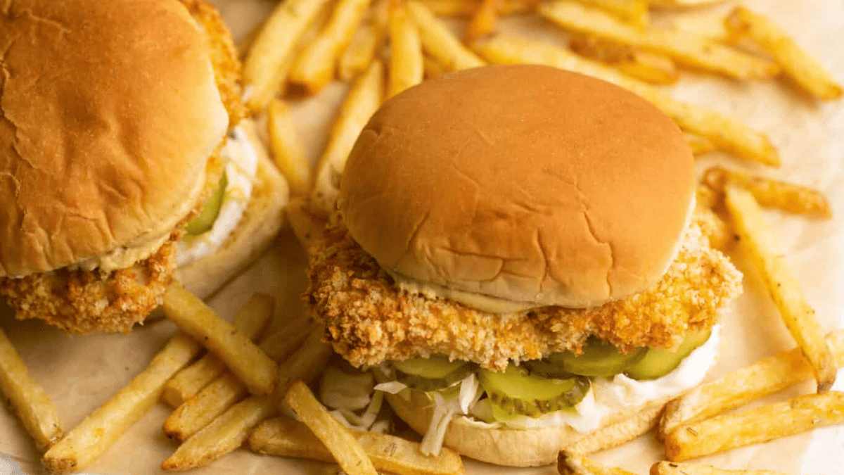 Air Fryer Chicken Sandwich