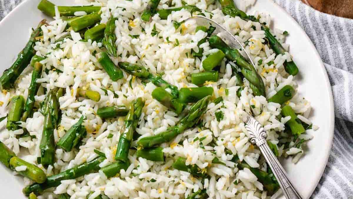 Lemon Asparagus Rice