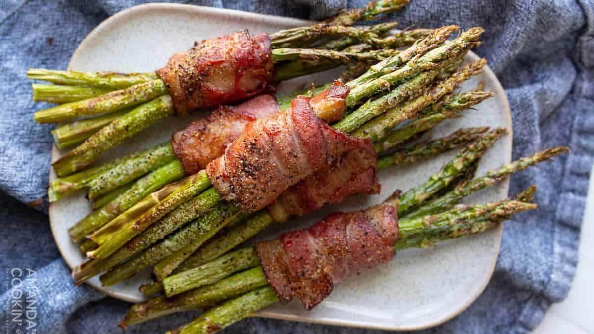 Air Fryer Bacon Wrapped Asparagus