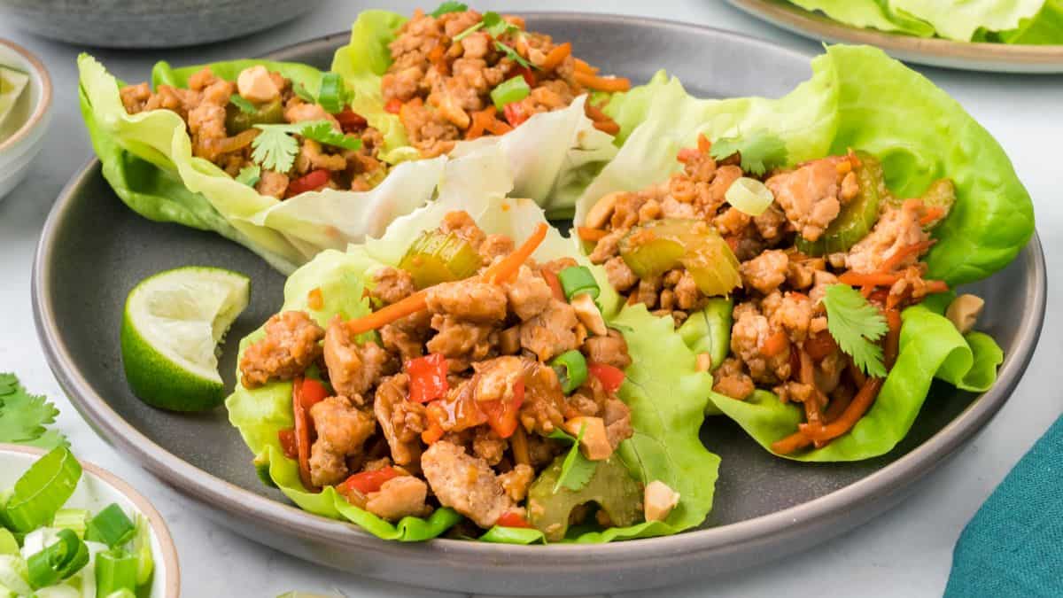 Ground Chicken Lettuce Wraps