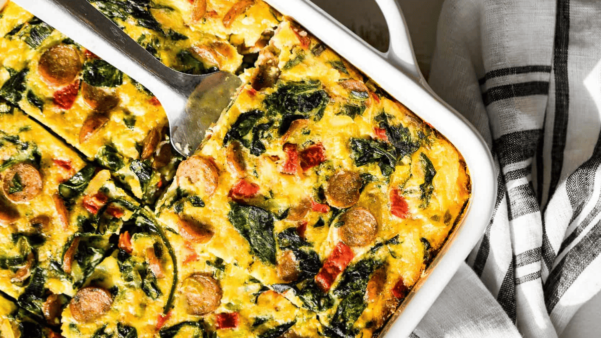 Sausage Hash Brown Breakfast Casserole