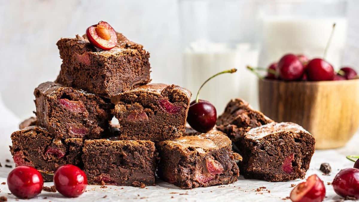 The Best Double Chocolate Cherry Brownies
