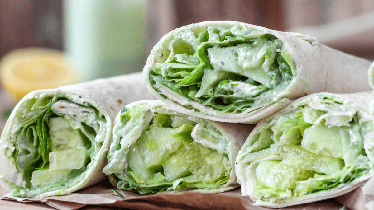 Cucumber Wraps with Green Goddess Dressing