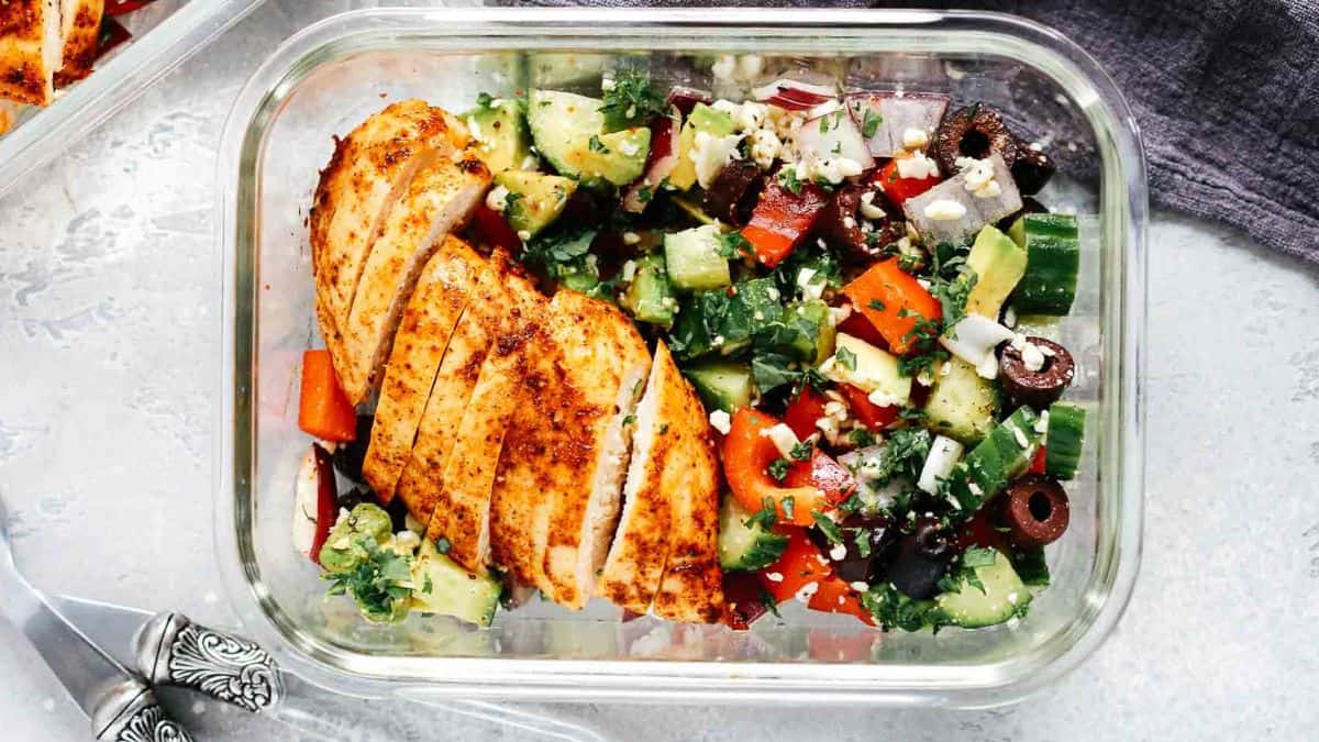 Greek Chicken Salad Bowls (Meal-Prep)