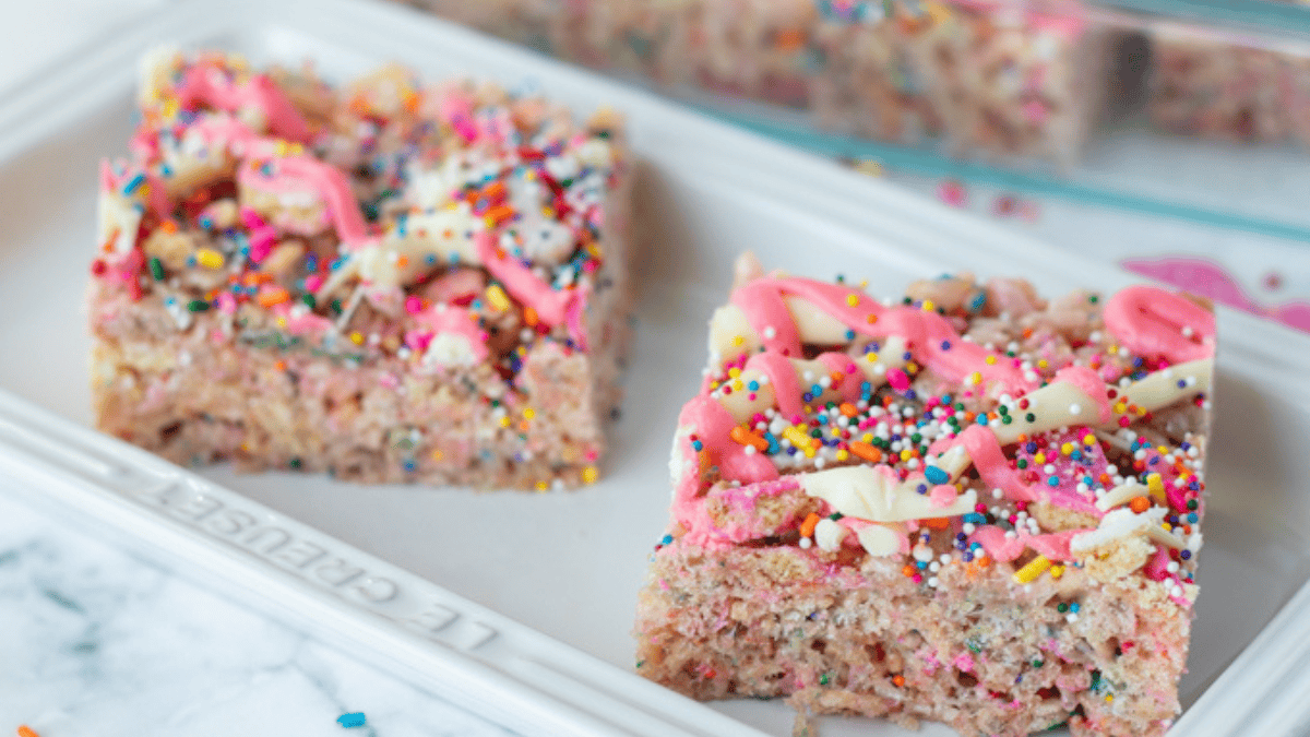 Circus Animal Cookie Rice Krispie Treats