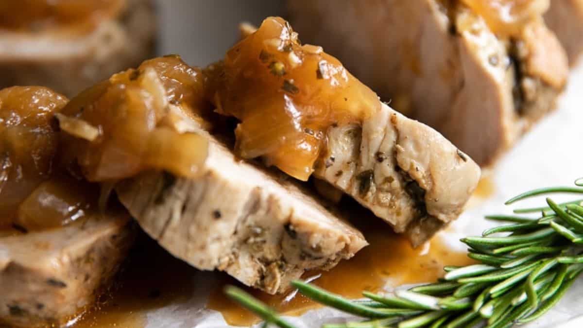 Apple Balsamic Instant Pot Pork Tenderloin Recipe