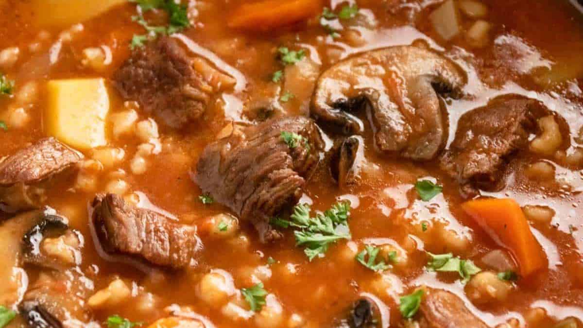 Crock Pot Beef Barley Soup Recipe