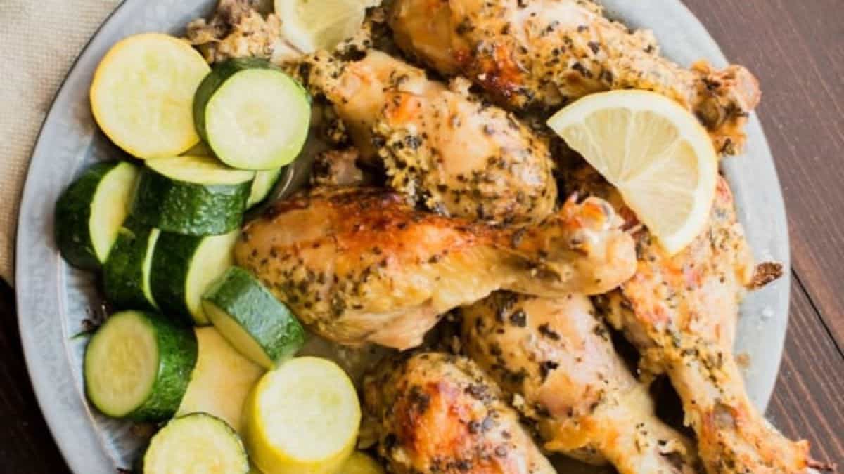 Slow Cooker Greek Chicken Drumsticks