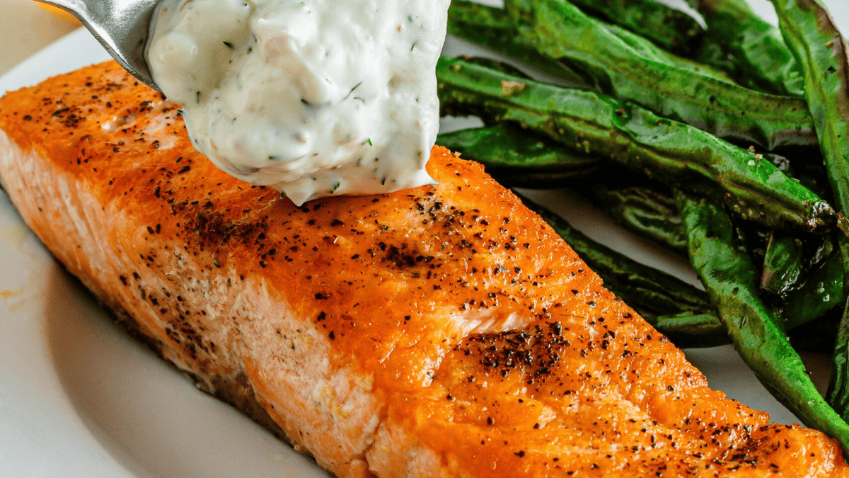 Pan-Seared Salmon with Creamy Dill Sauce