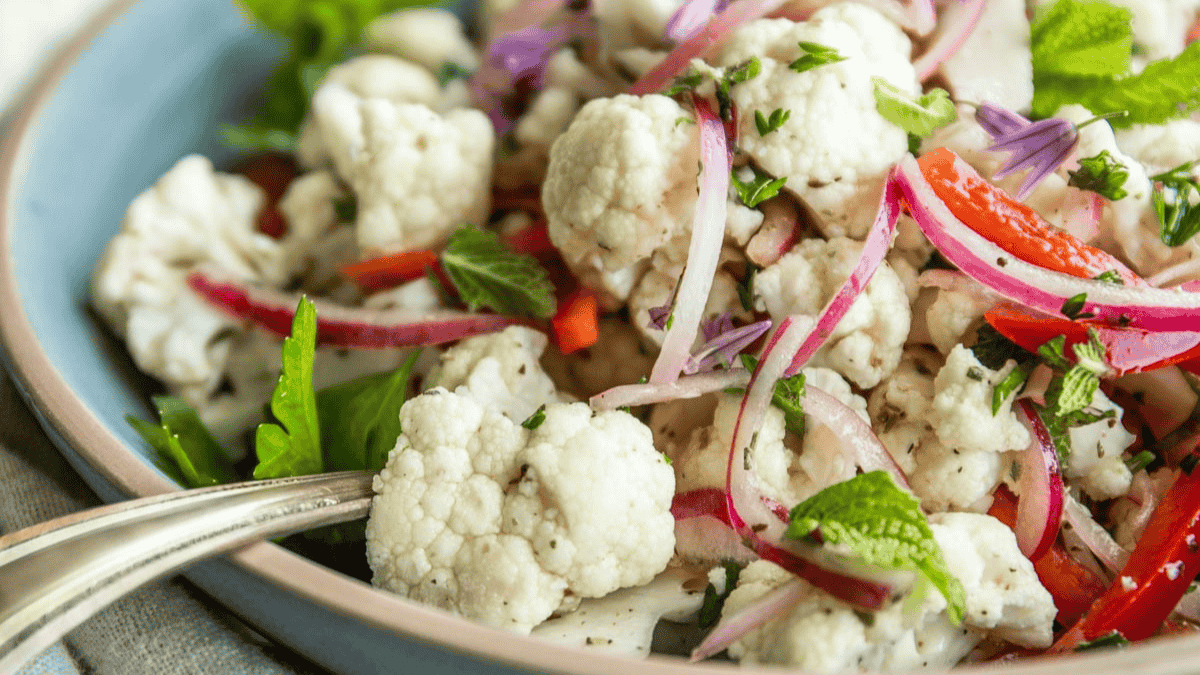 Mediterranean Cauliflower Salad