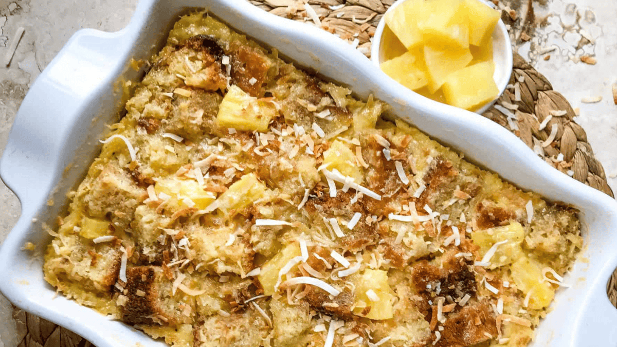 Pina Colada Bread Pudding