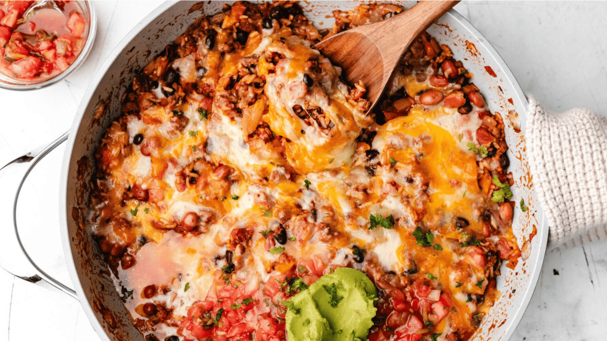 Mexican Beef and Rice Skillet