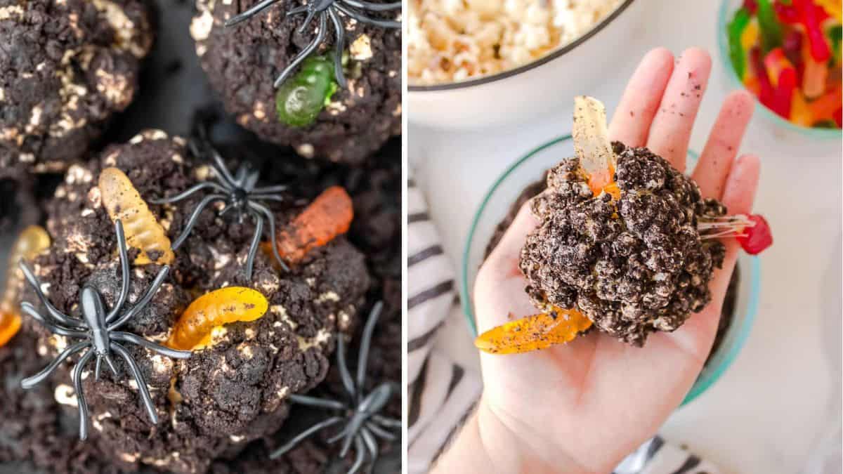 Dirt Popcorn Balls