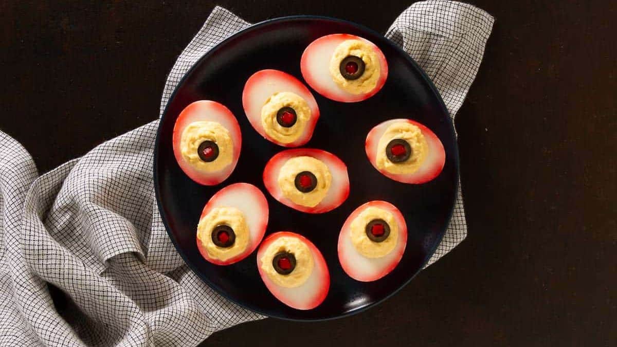 Eyeball Deviled Eggs