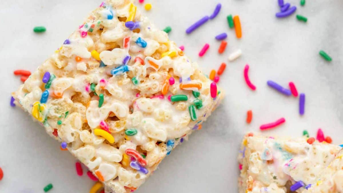 Rice Krispies Treats with funfetti
