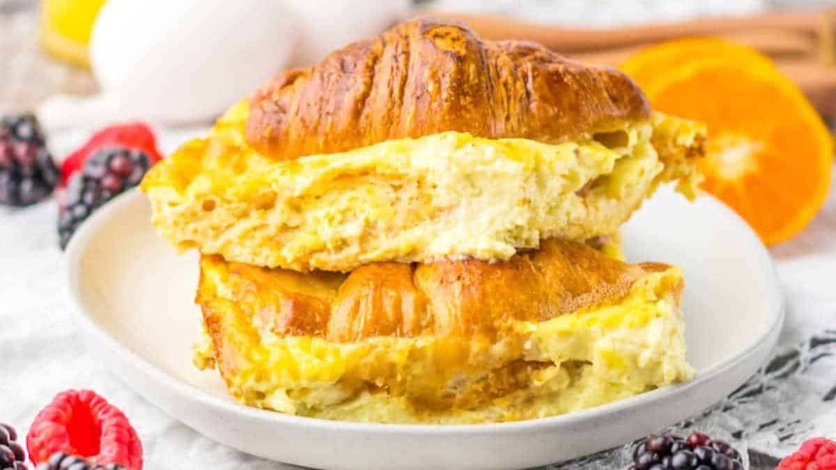 Ham and Swiss Croissant Bake