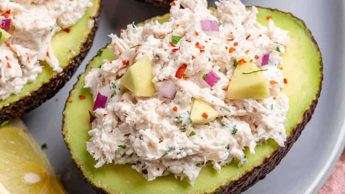 Healthy Chicken Salad Stuffed Avocados