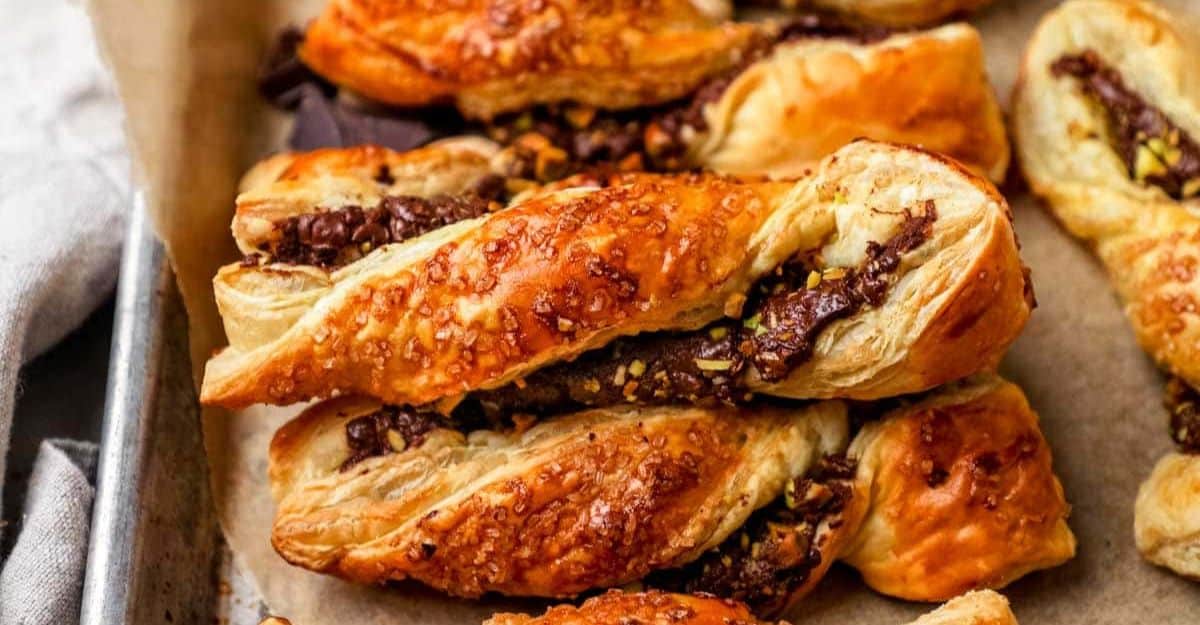 Puff Pastry Chocolate Nutella Twists 